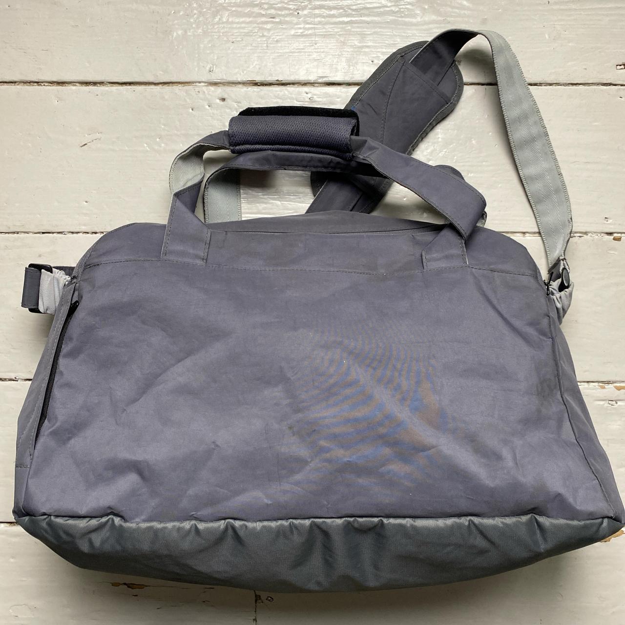 Nike Vintage y2k Small Swoosh Duffel Shoulder Travel Bag Two Tone Grey