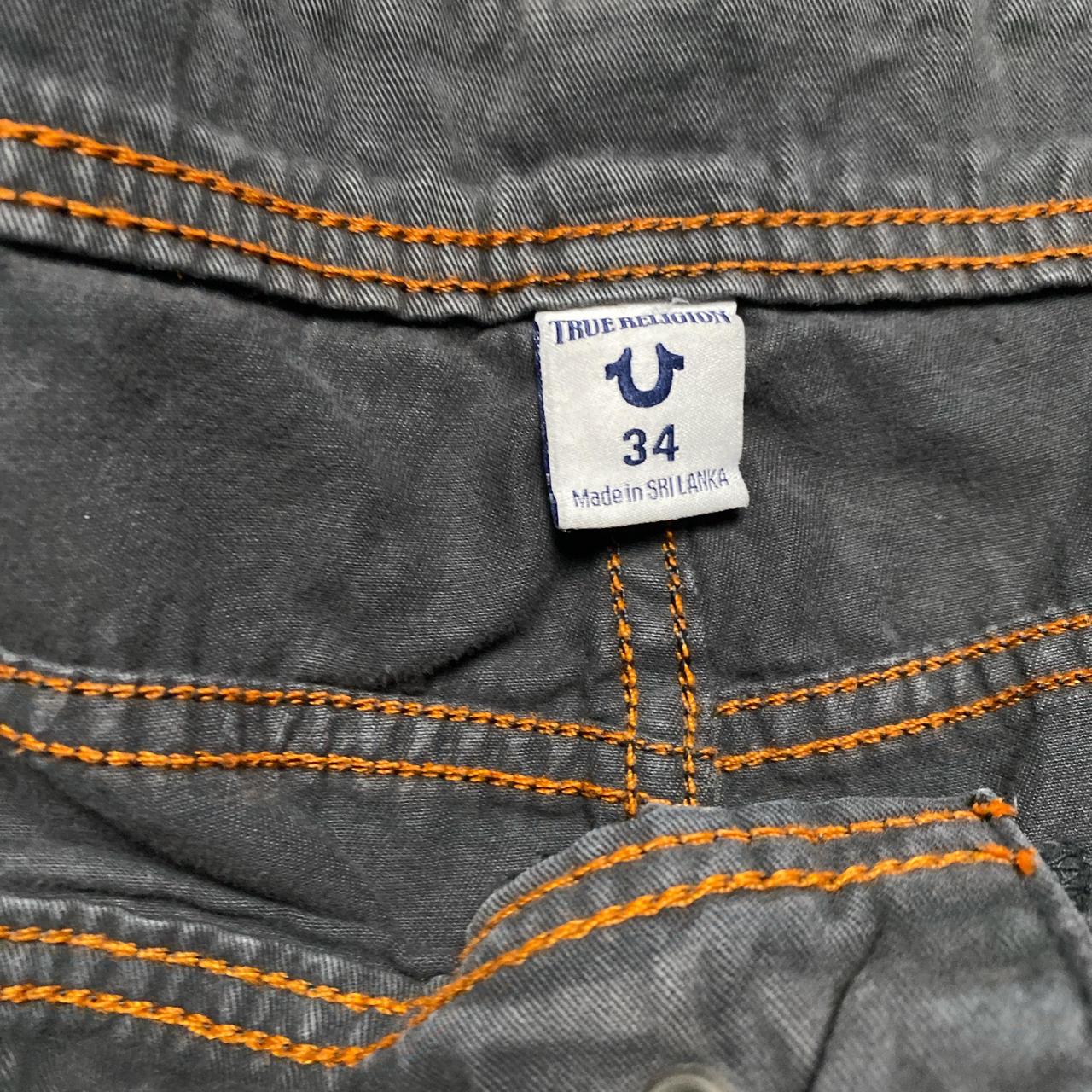 True Religion Grey Cargo Trousers (34W)