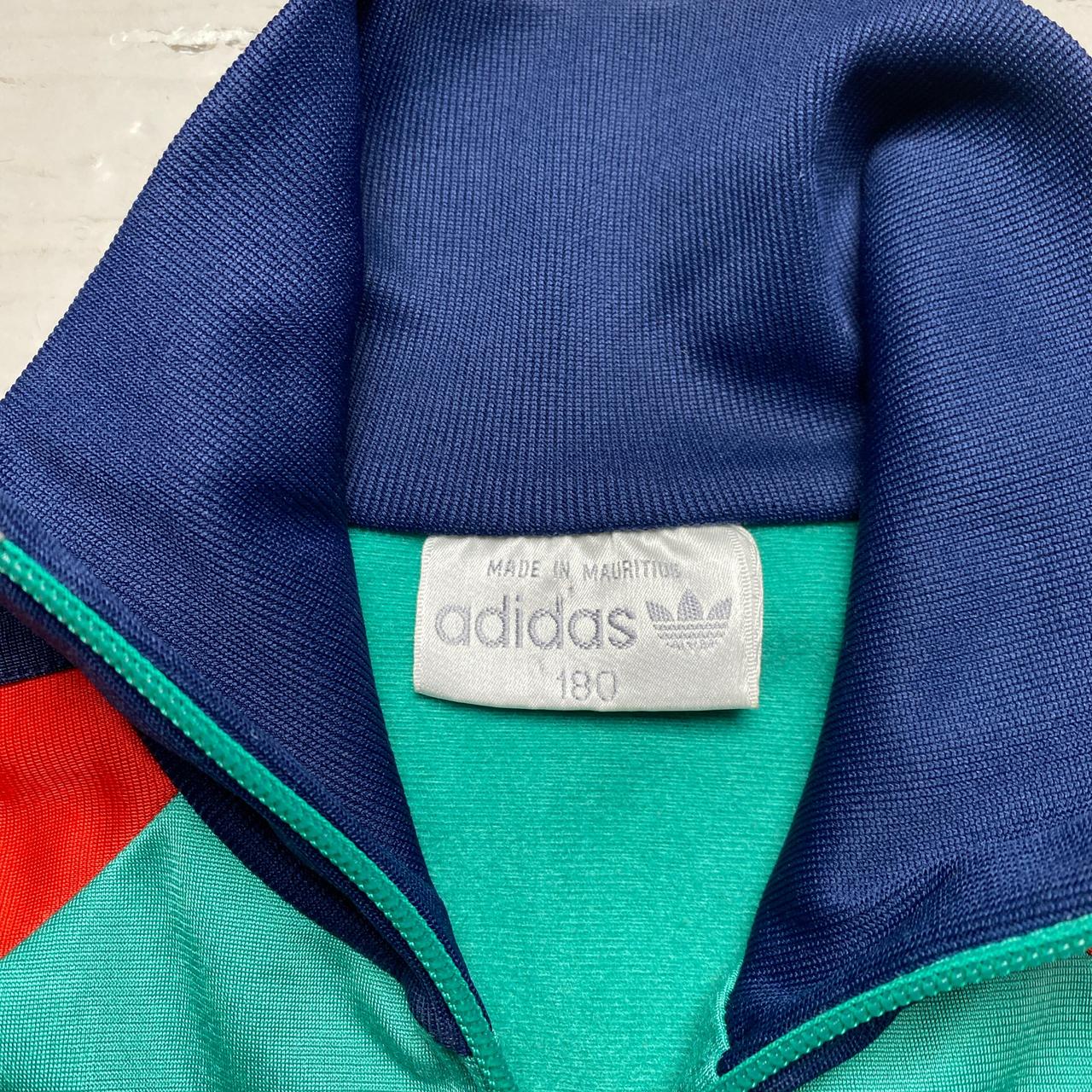 Adidas Vintage 80’s 90’s Navy Red and Green Tracksuit Jacket (L)
