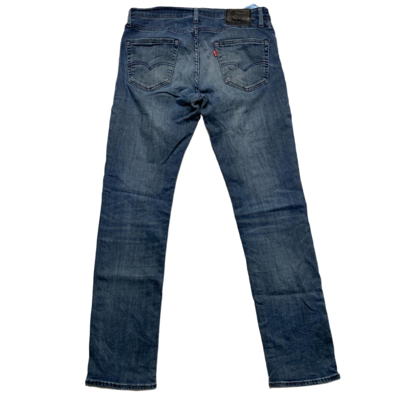 Levis 511 Navy Blue Stonewash Distressed Jeans (32W)