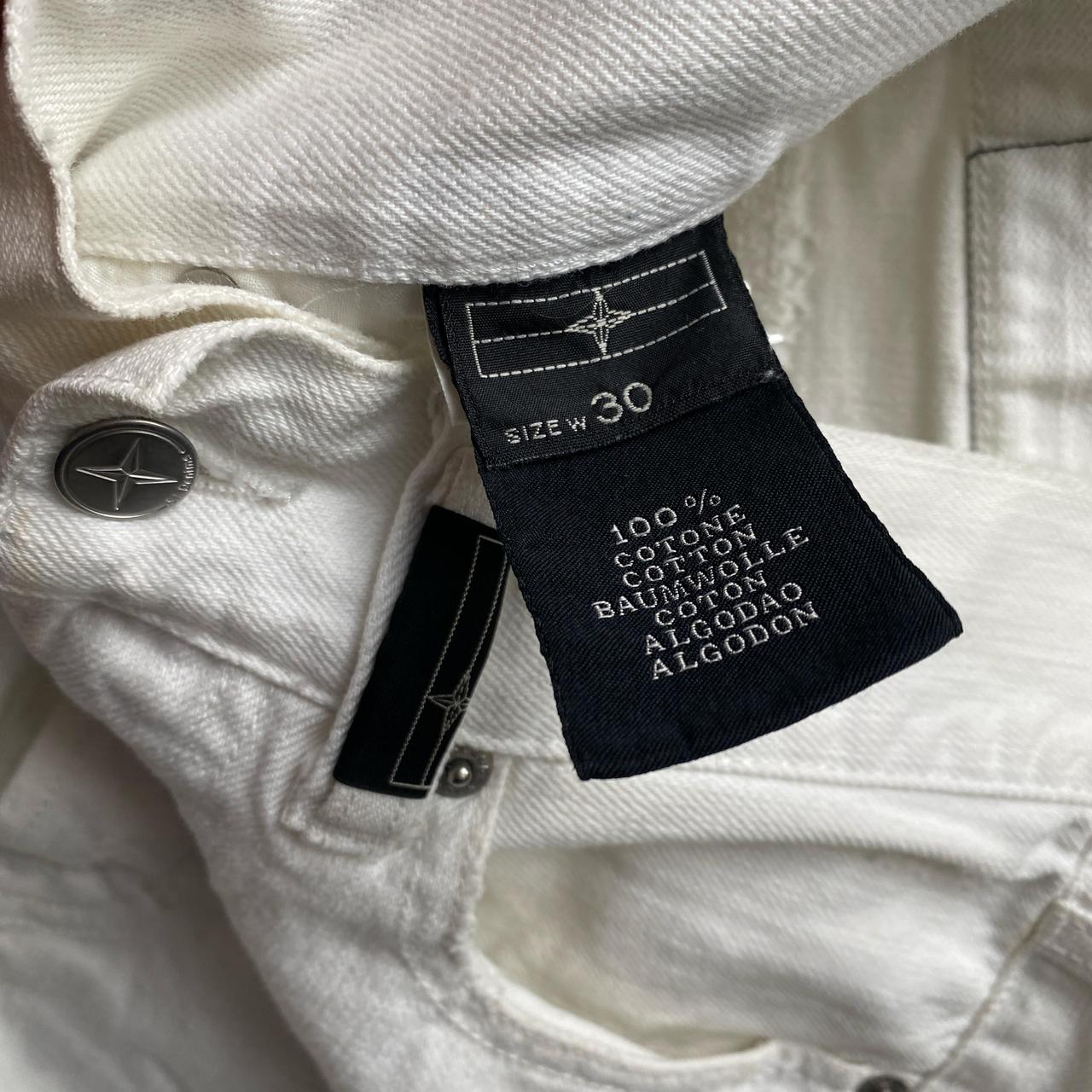 Stone Island Denims Vintage White Jean Short Jorts (30W)