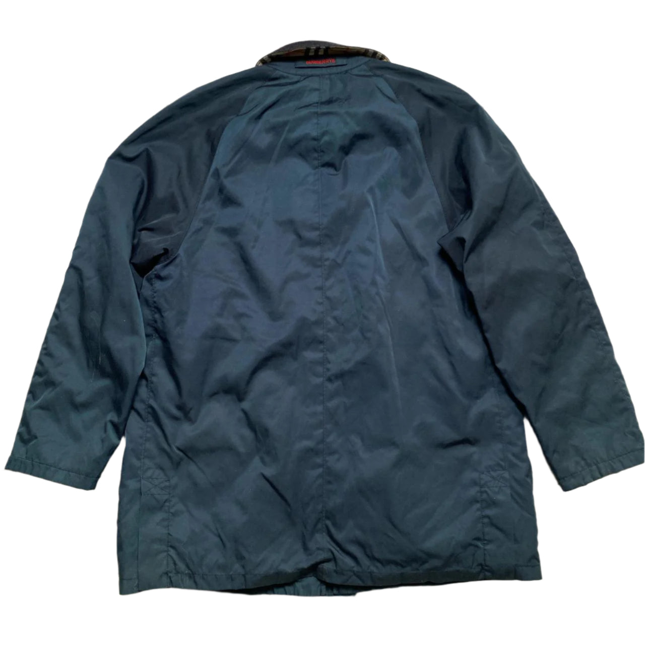 Burberry Burberrys Vintage Bottle Green Peacoat Trench Coat Jacket (XL)