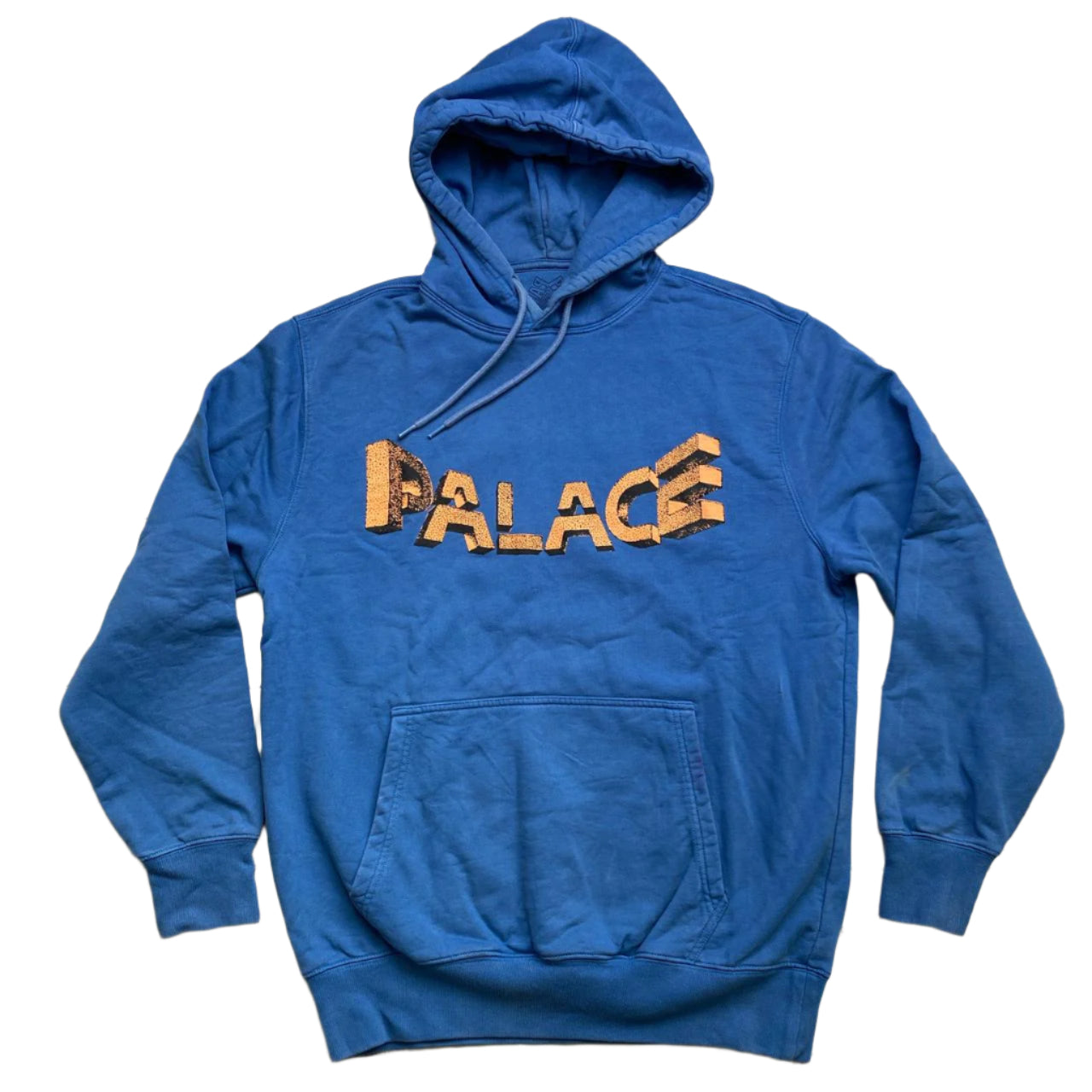 Palace Blue and Light Brown Hoodie (M)