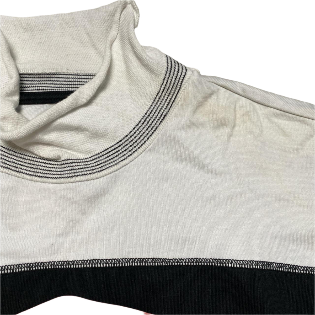 Diesel White Black and Pink Turtle Neck Jumper (S)