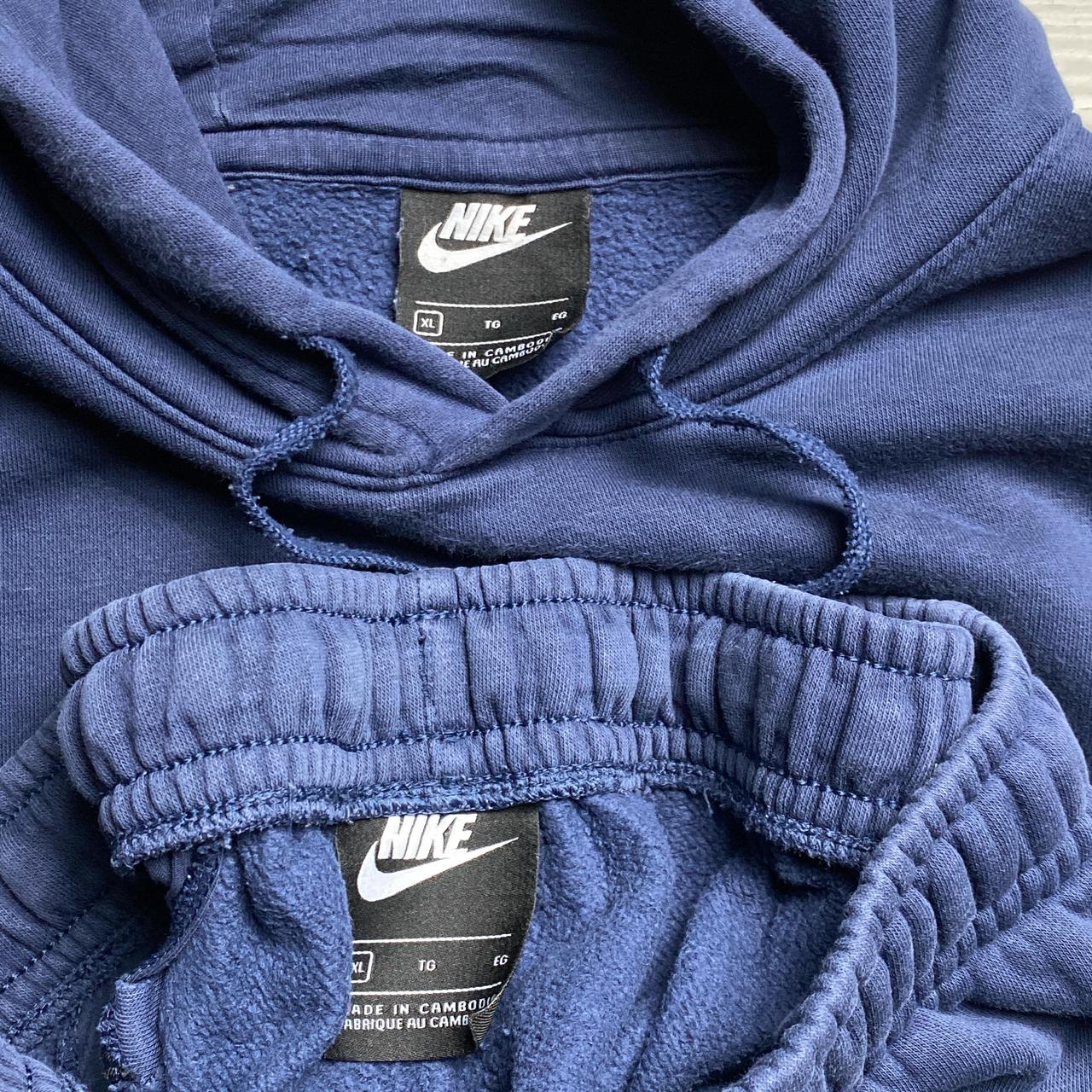 Nike Navy and White Swoosh Full Tracksuit (XL)