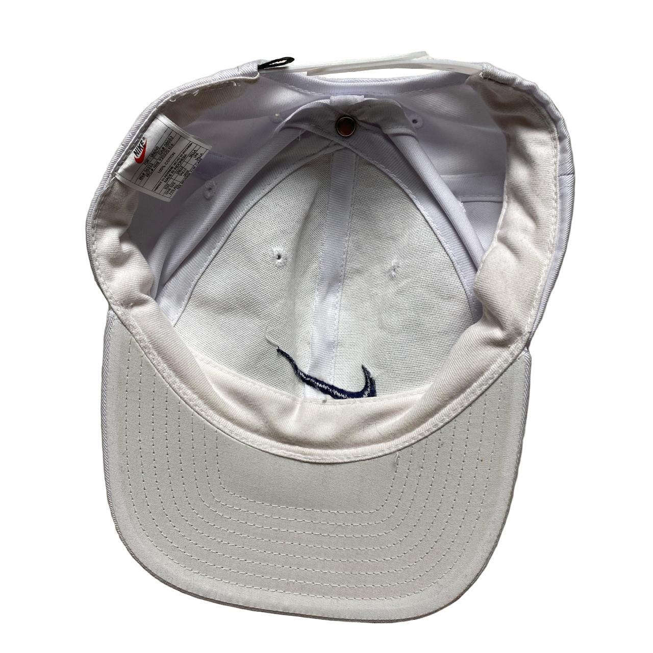 Nike White and Navy Swoosh Vintage 90’s Cap