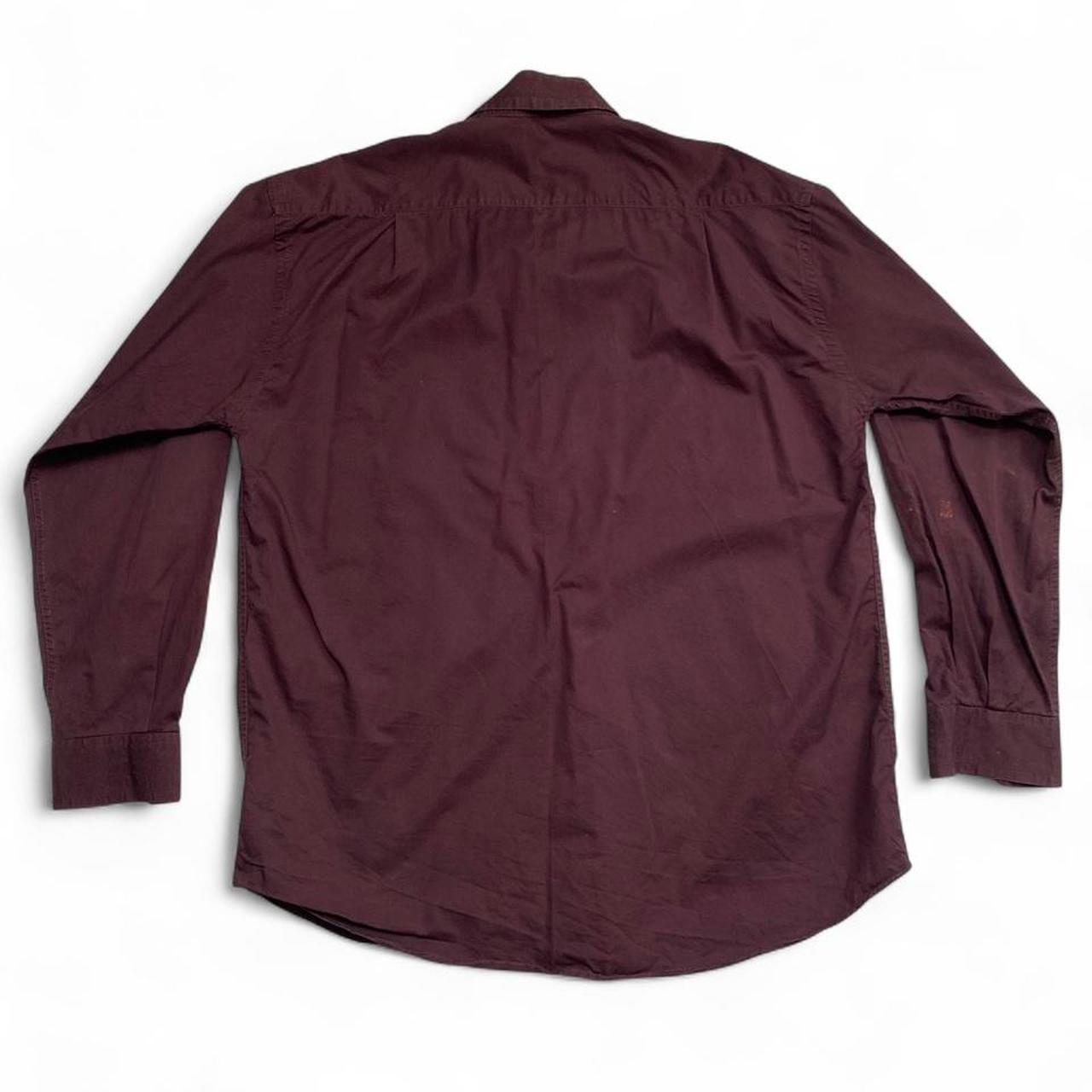 Dunhill Burgundy Long Sleeve Shirt (M)