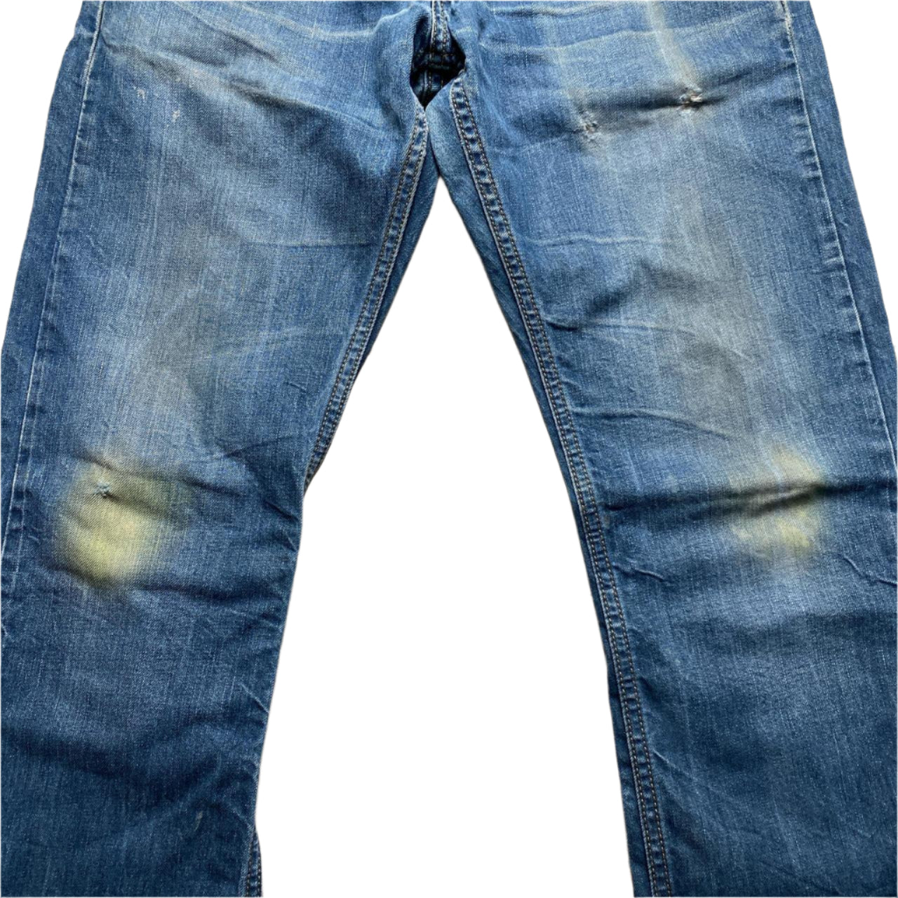 Levis 514 Baggy Blue Distressed Jeans (31W)