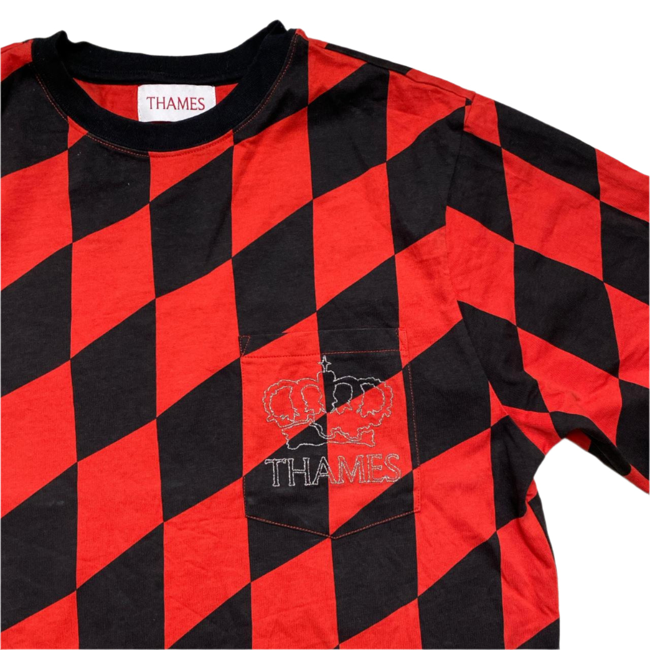 Thames London MMXX Black and Red Long Sleeve T Shirt (M)