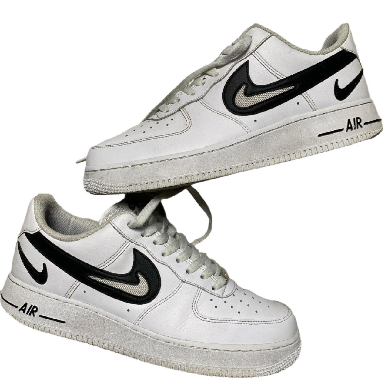 Nike Air Force 1 White and Black (UK 10)