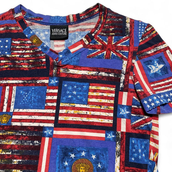 Versace Jeans Couture Vintage USA UK Prints Womens Baby Tee T Shirt (S)