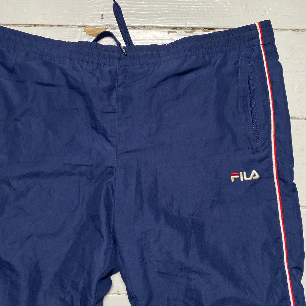 Fila Navy Red and White Vintage Shell Trackpant Shorts
