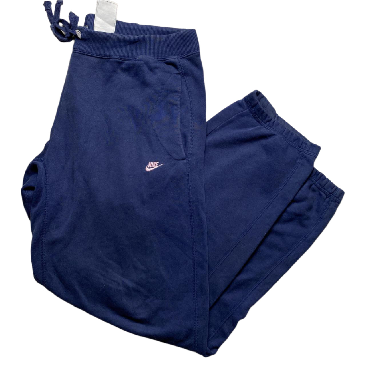 Nike Baggy Vintage Navy and Pink Joggers (L)
