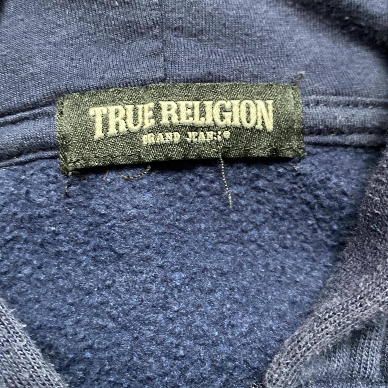 True Religion Navy and White Lullaby Hoodie (L)