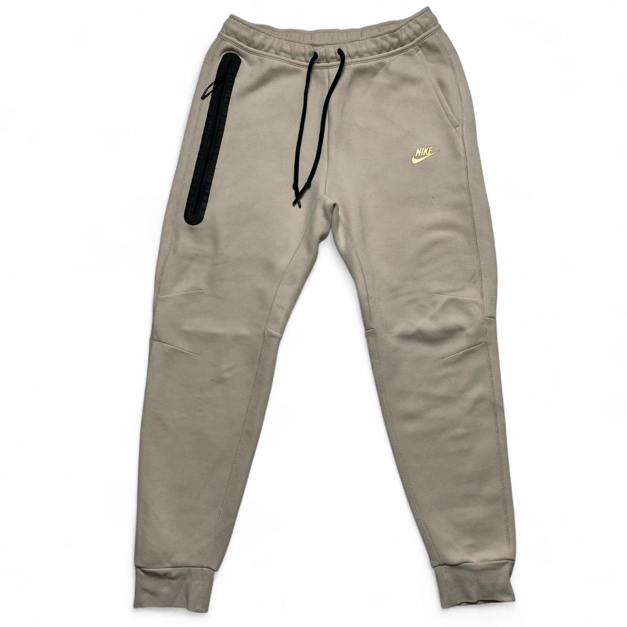 Nike Tech Fleece Cream and Gold Joggers (M)