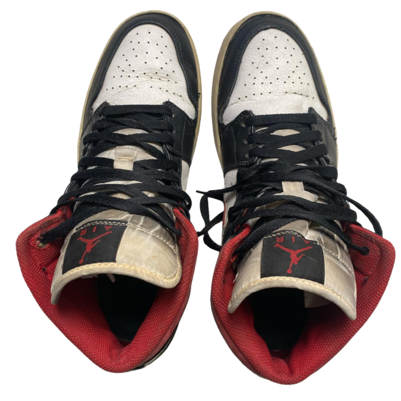 Nike Jordan 1 Mid Black Red and White (UK 9.5)
