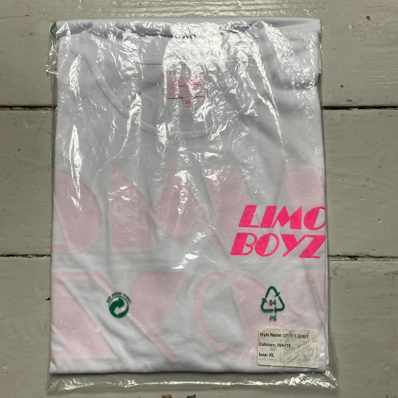 Limo Boyz White and Pink Puff Print T Shirt (XL)