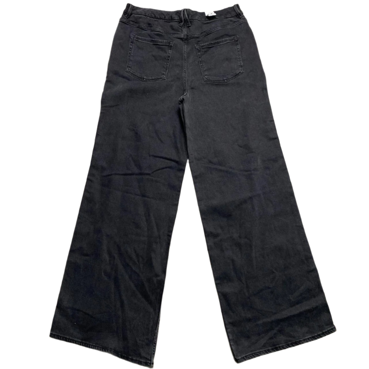 Good American Black Baggy Flared Jeans (14)