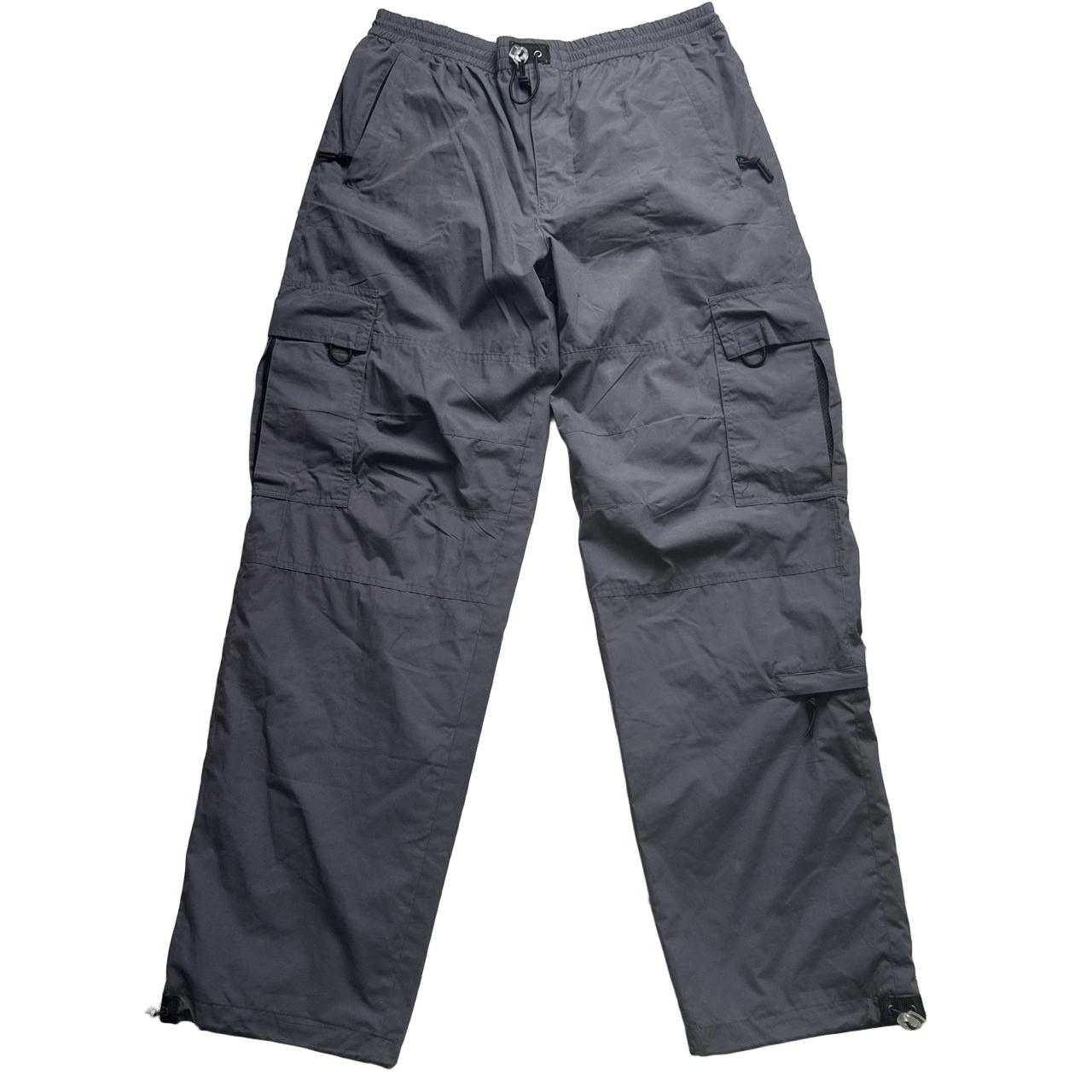 Criminal Damage Grey Cargo Baggy Trousers (32W)