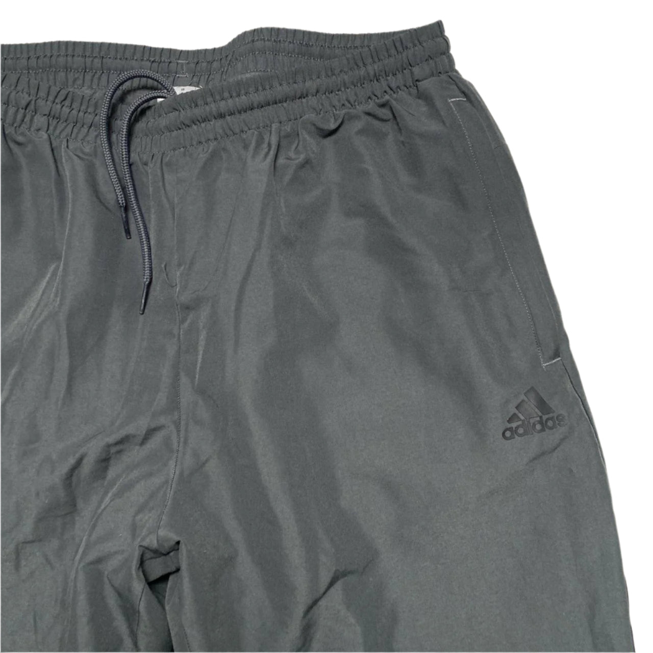 Adidas Grey and Black Shell Trackpant Baggy Bottoms (L)