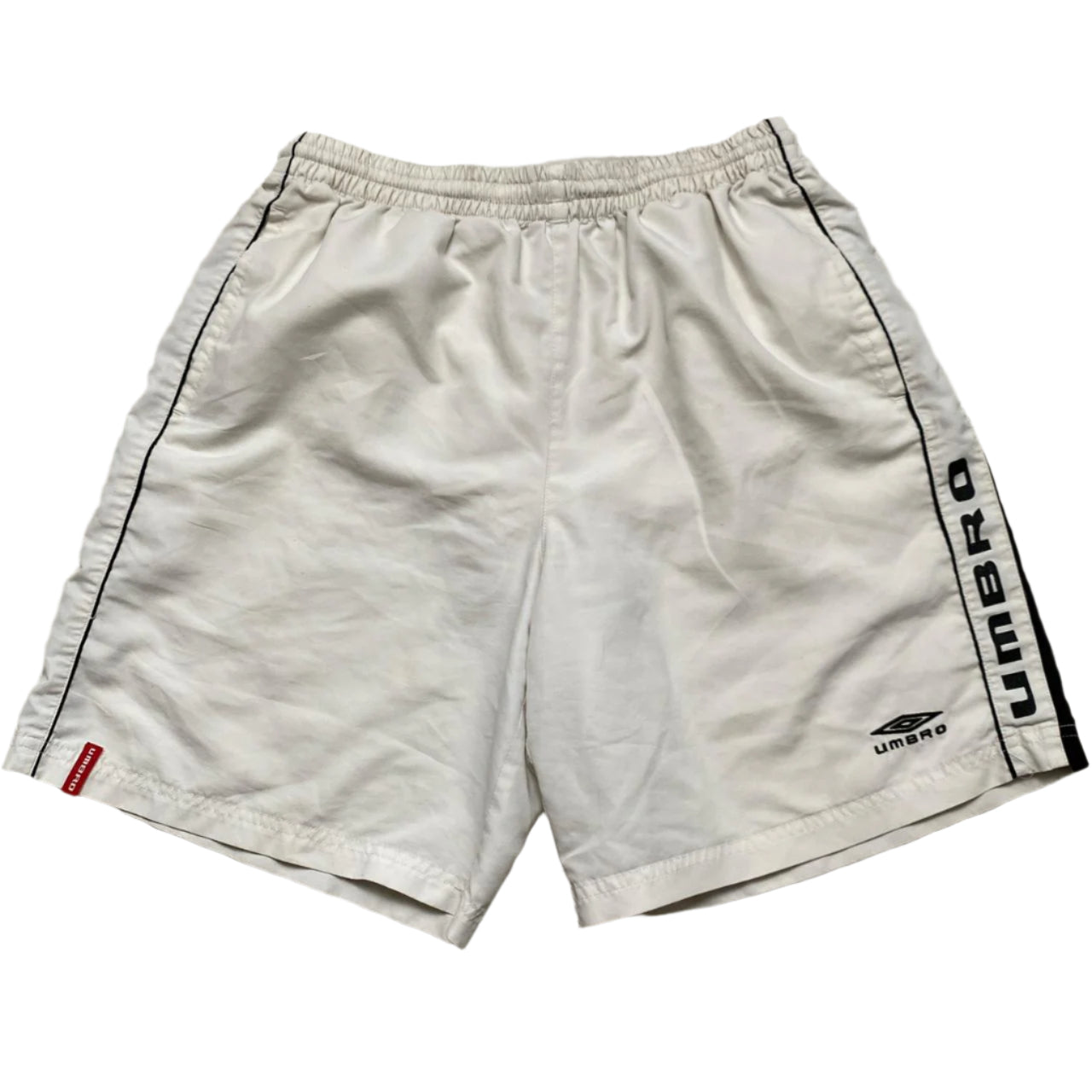 Umbro Vintage y2k White and Black Shell Trackpant Shorts (L)