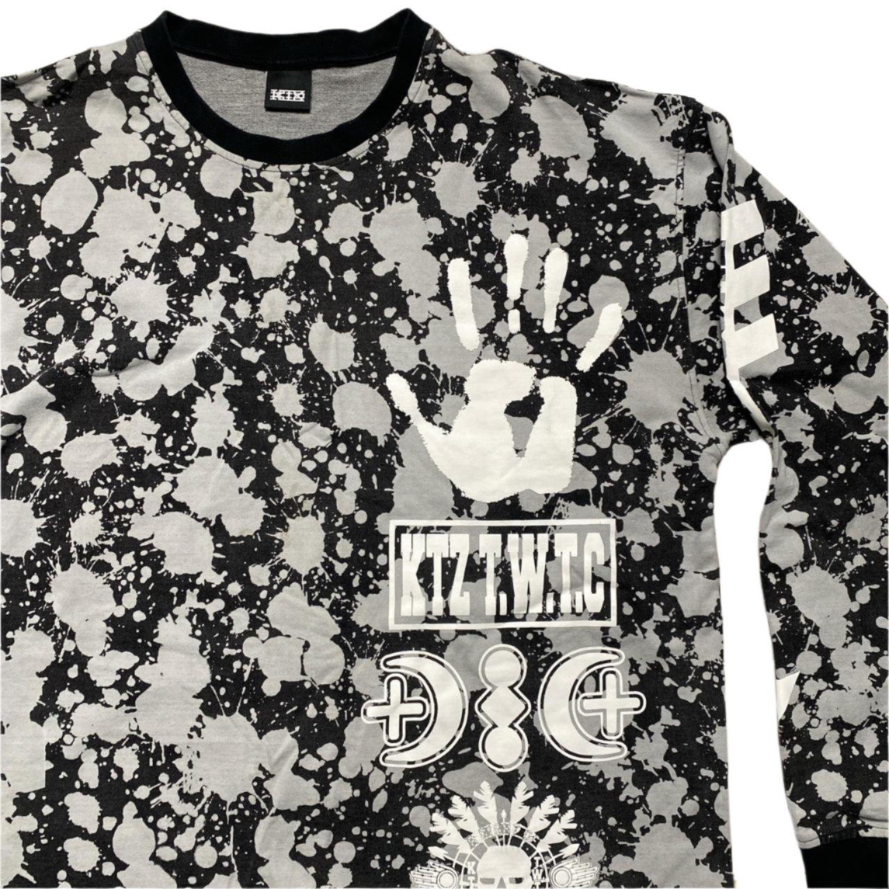 KTZ Black and White Paint Splash Jumper (M)
