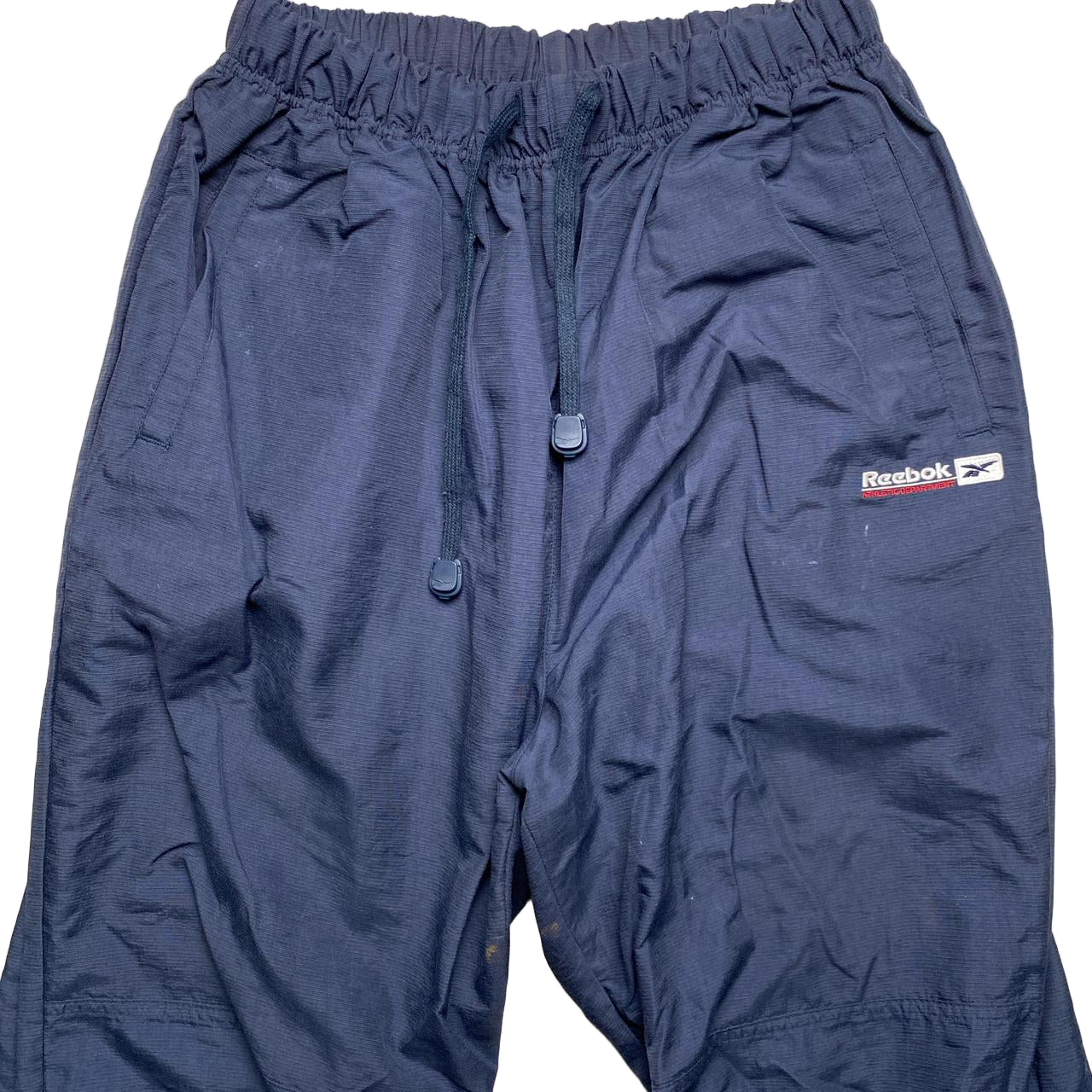 Reebok Navy Baggy Shell Trackpant Bottoms (UK 12)