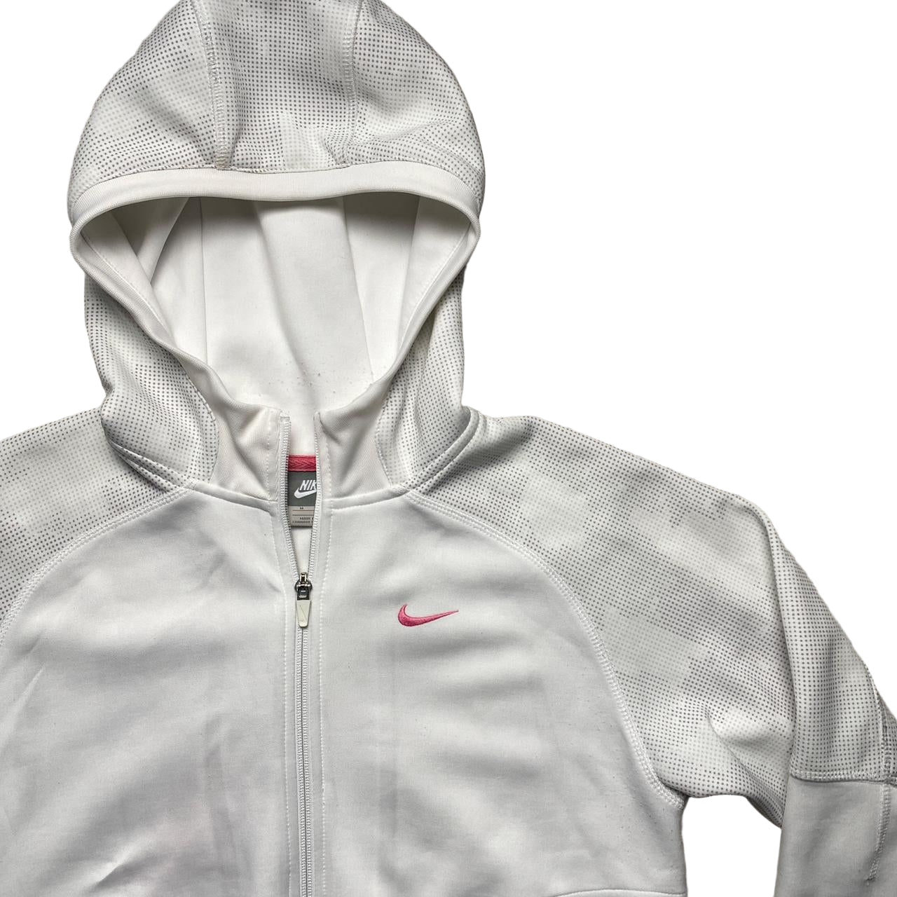 Nike Air Max LTD Vintage Womens White and Pink Hoodie (S)