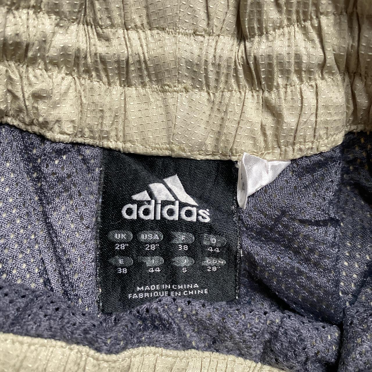 Adidas Cream and Brown Shell Trackpant Bottoms (S)