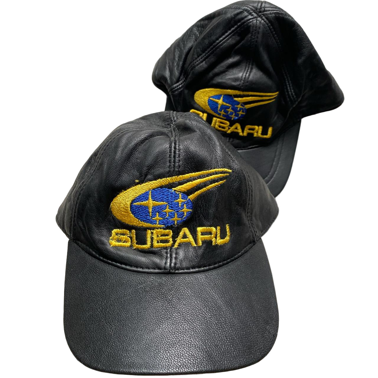 Subaru Vintage Leather Racing Caps