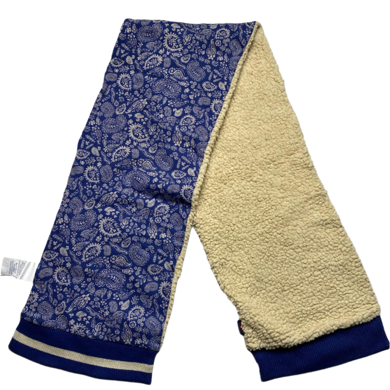 Olily Sherpa Blue and Cream Scarf