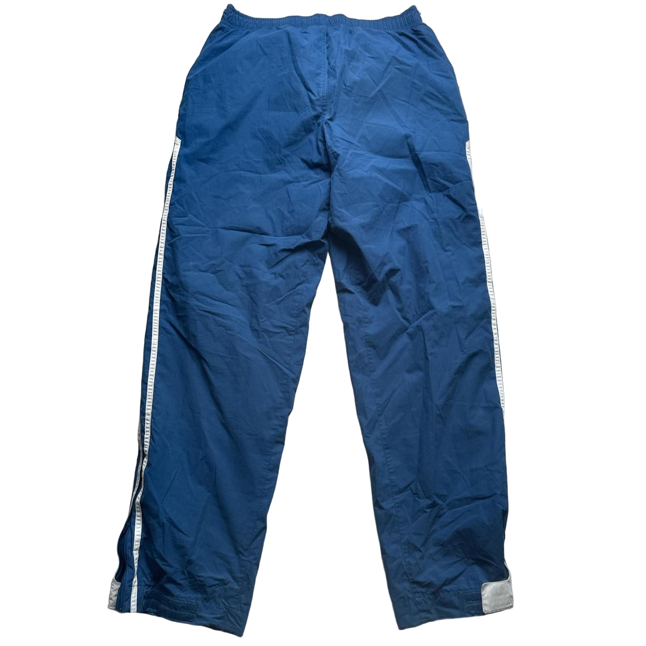 Nike Vintage Blue and White Shell Trackpant Bottoms (M)