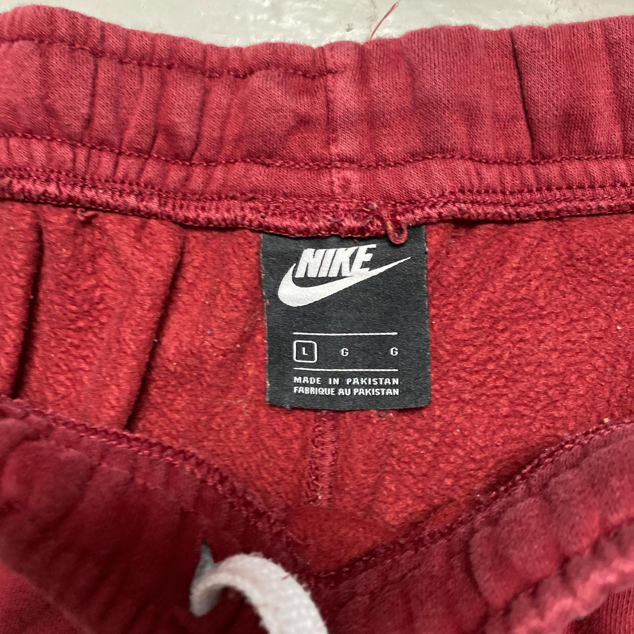 Nike Club Swoosh Spellout Burgundy Joggers (L)