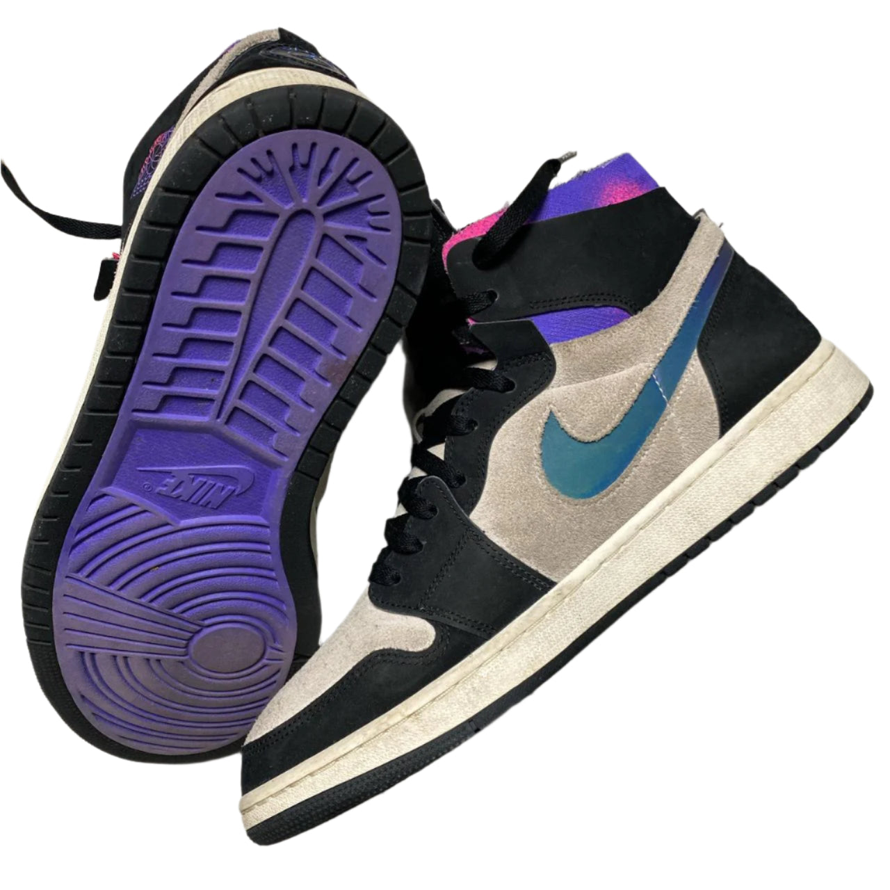 Nike Jordan 1 PSG Zoom White Black and Purple (UK 11.5)