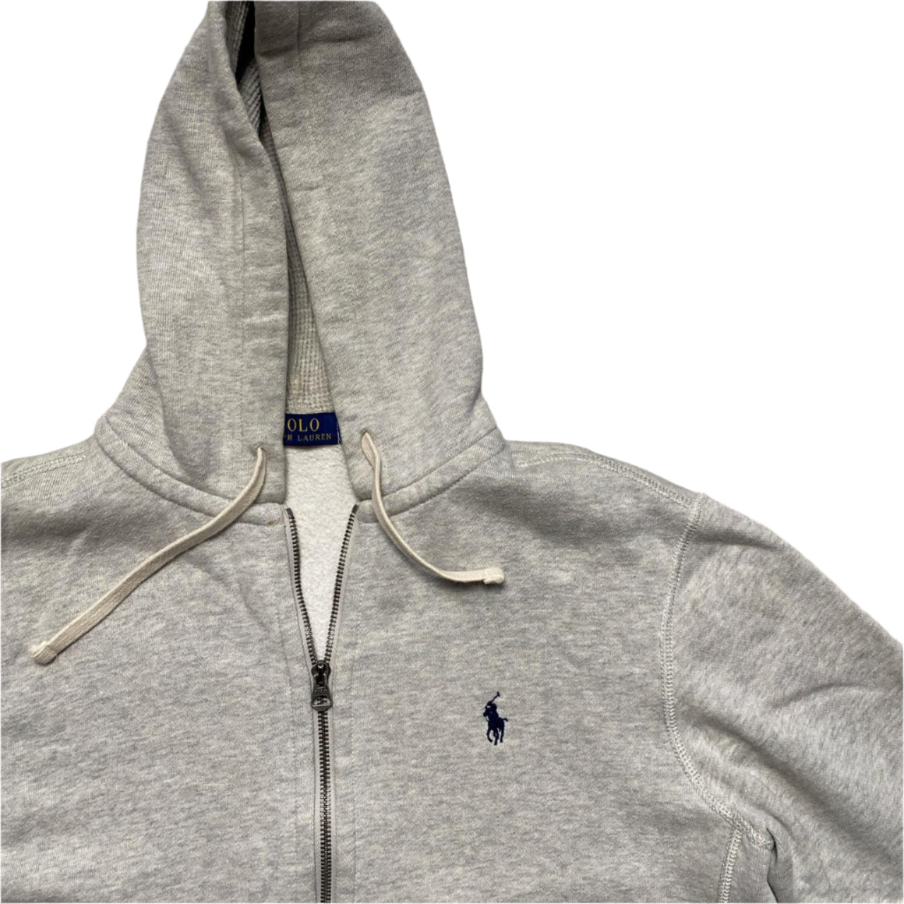 Ralph Lauren Polo Grey and Navy Pony Hoodie (M)