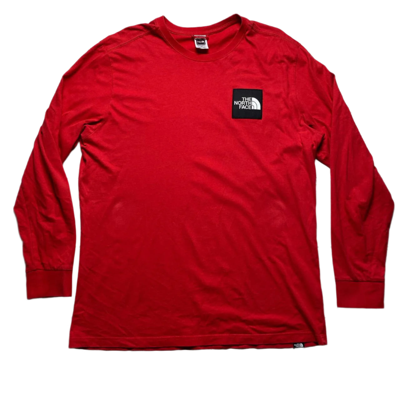 The North Face Red Black and White Long Sleeve T Shirt (L)