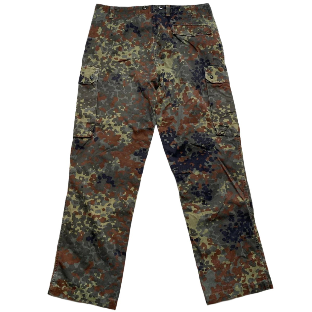 Vintage 1998 German GE Beklw Burg Military Camouflage Cargo Trousers Brown and Green (W 36)