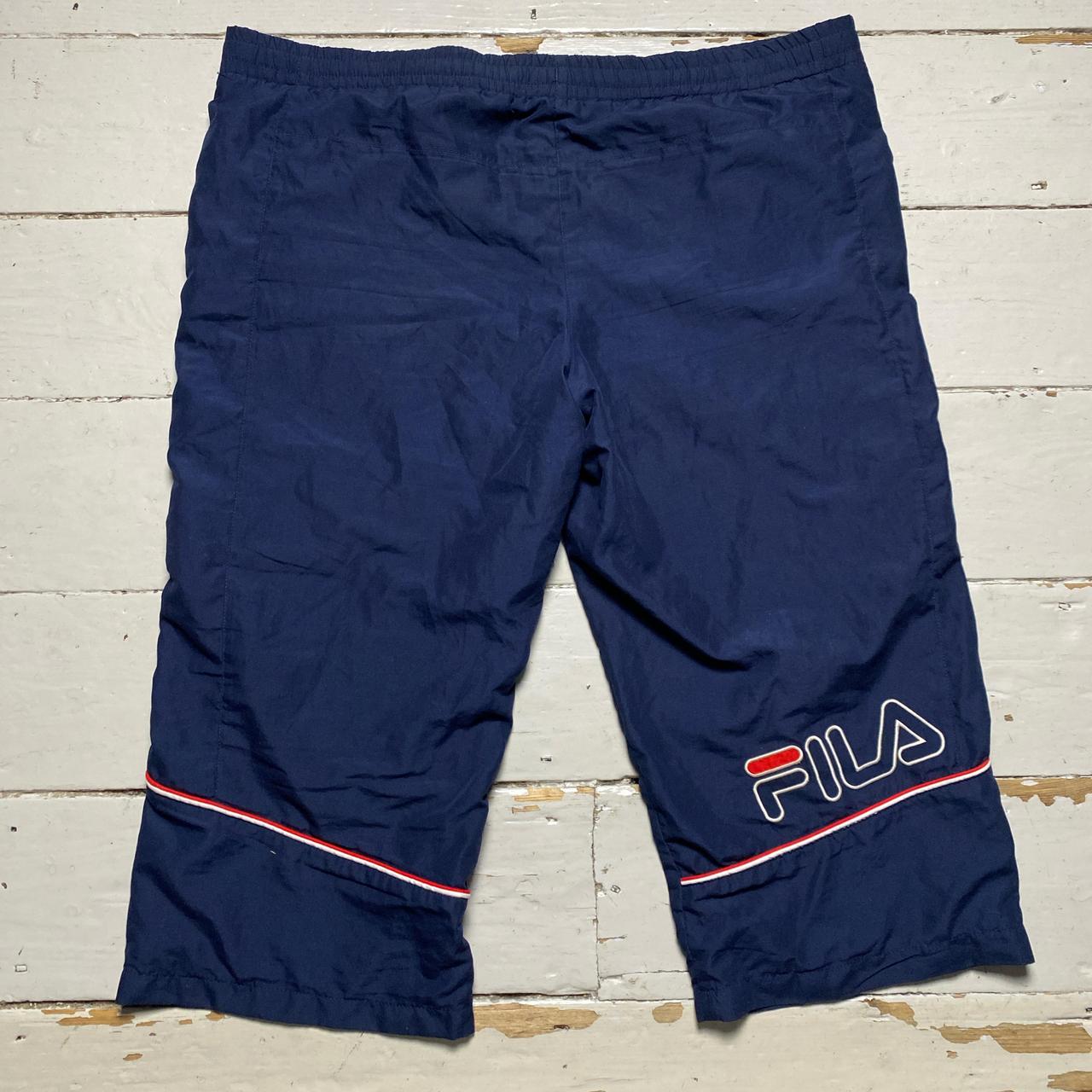 Fila Navy Red and White Vintage Shell Trackpant Shorts