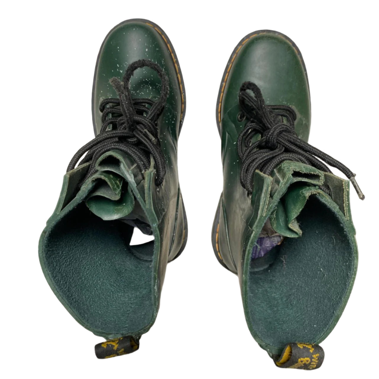 Dr Martens High Boots Bottle Green Rubber Womens (UK 4)