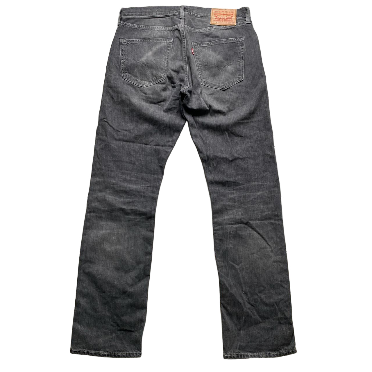 Levis 501 Grey Baggy Jeans (32W)