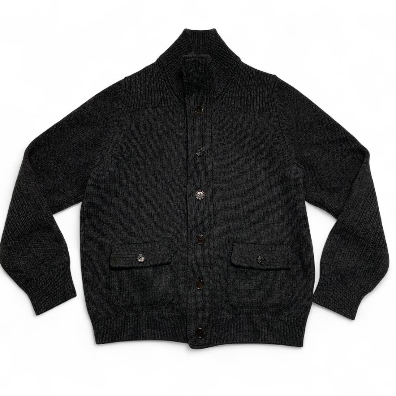 CP Company Vintage Grey Wool Button Up Jumper (XL)
