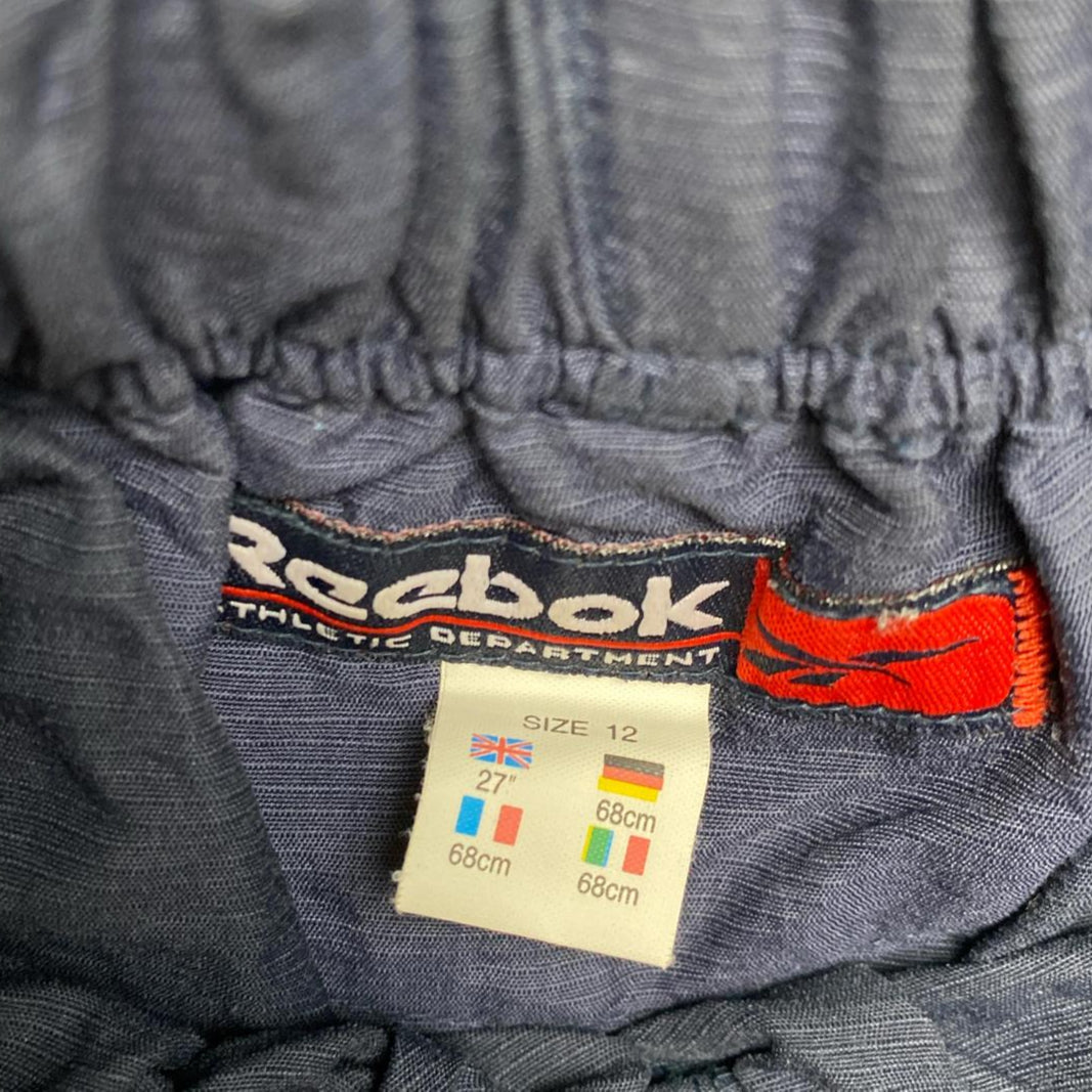 Reebok Navy Baggy Shell Trackpant Bottoms (UK 12)