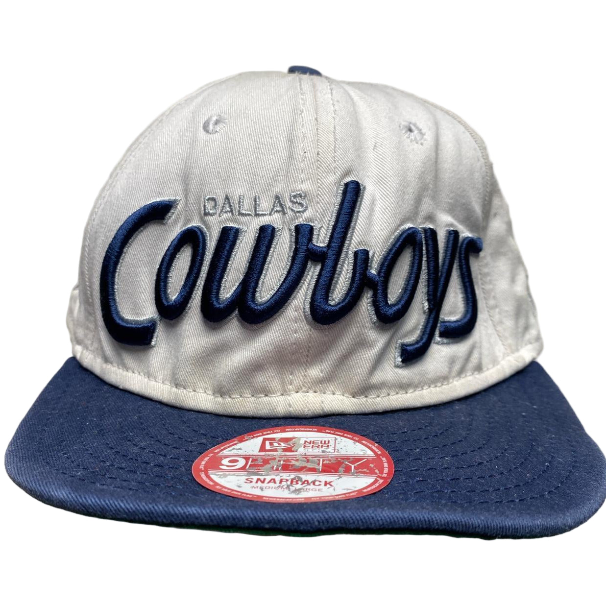 Dallas Cowboys White and Navy Snapback New Era Cap