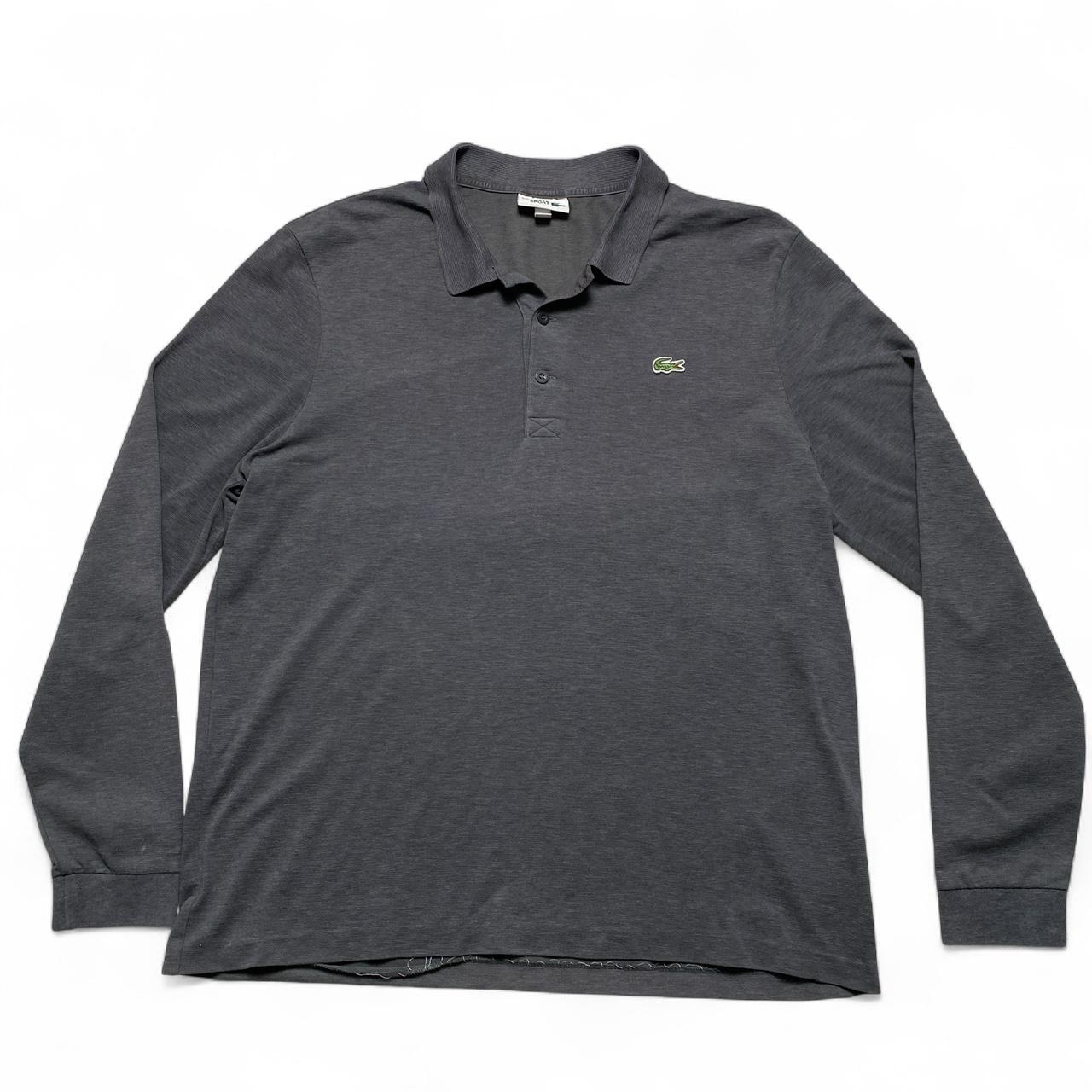 Lacoste Grey Long Sleeve Polo Shirt (XL)