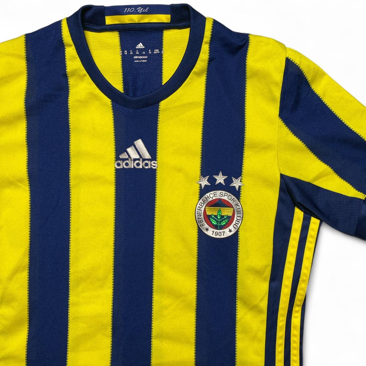 Adidas Fenerbache 2012 Yellow and Navy Football Jersey (XS)