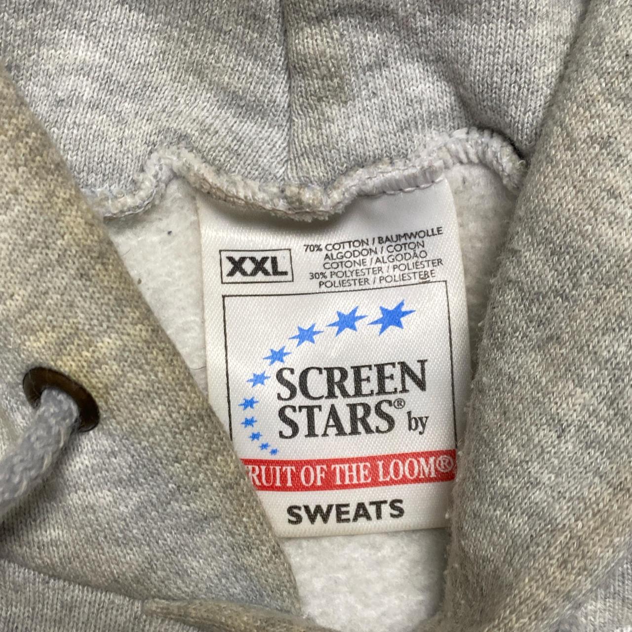 Vintage Screenstars Grey Rasta I Kicked di Habit Down to One Spliff a Day Hoodie (2XL)