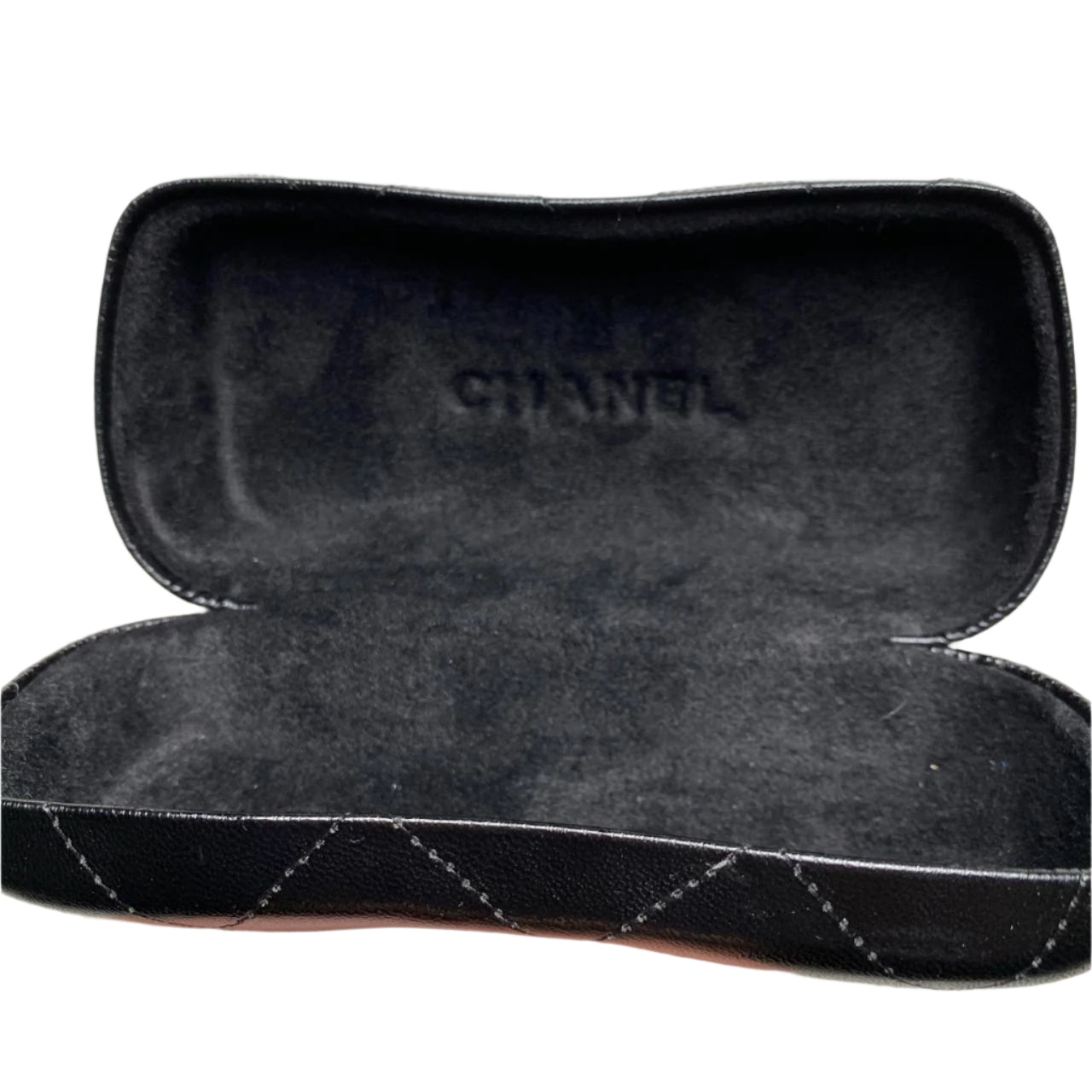 Chanel CC Black Leather Glasses Case