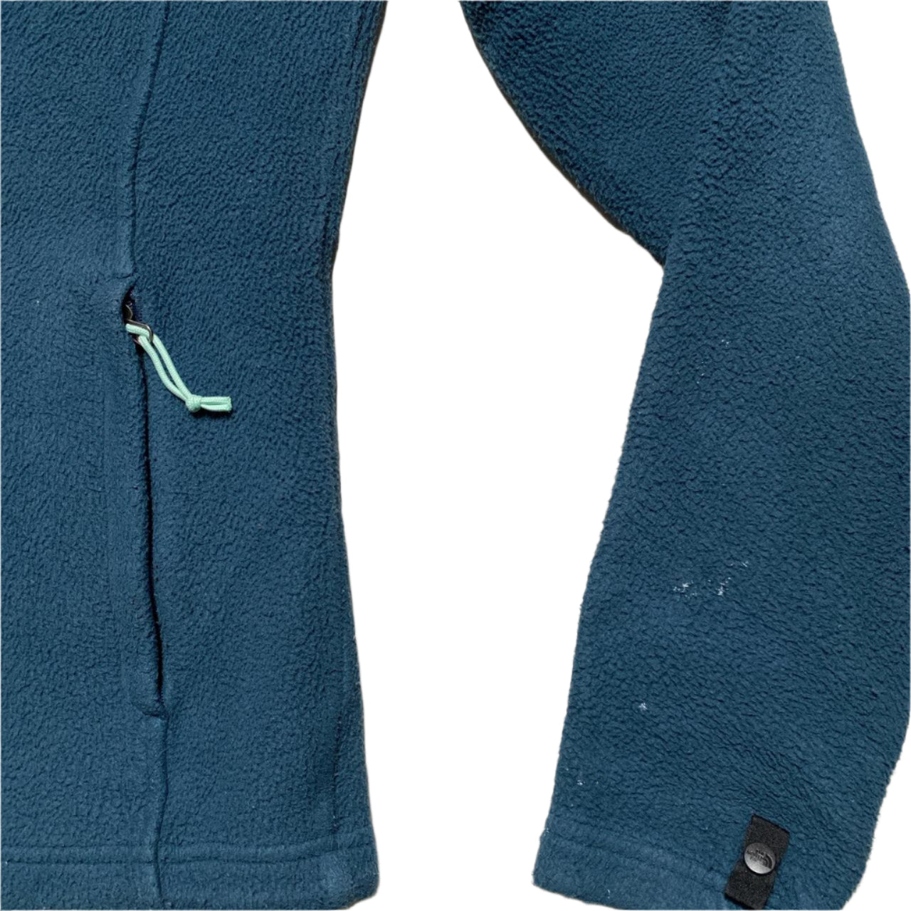 The North Face Blue and Grey Zip Fleece Jumper (XS)