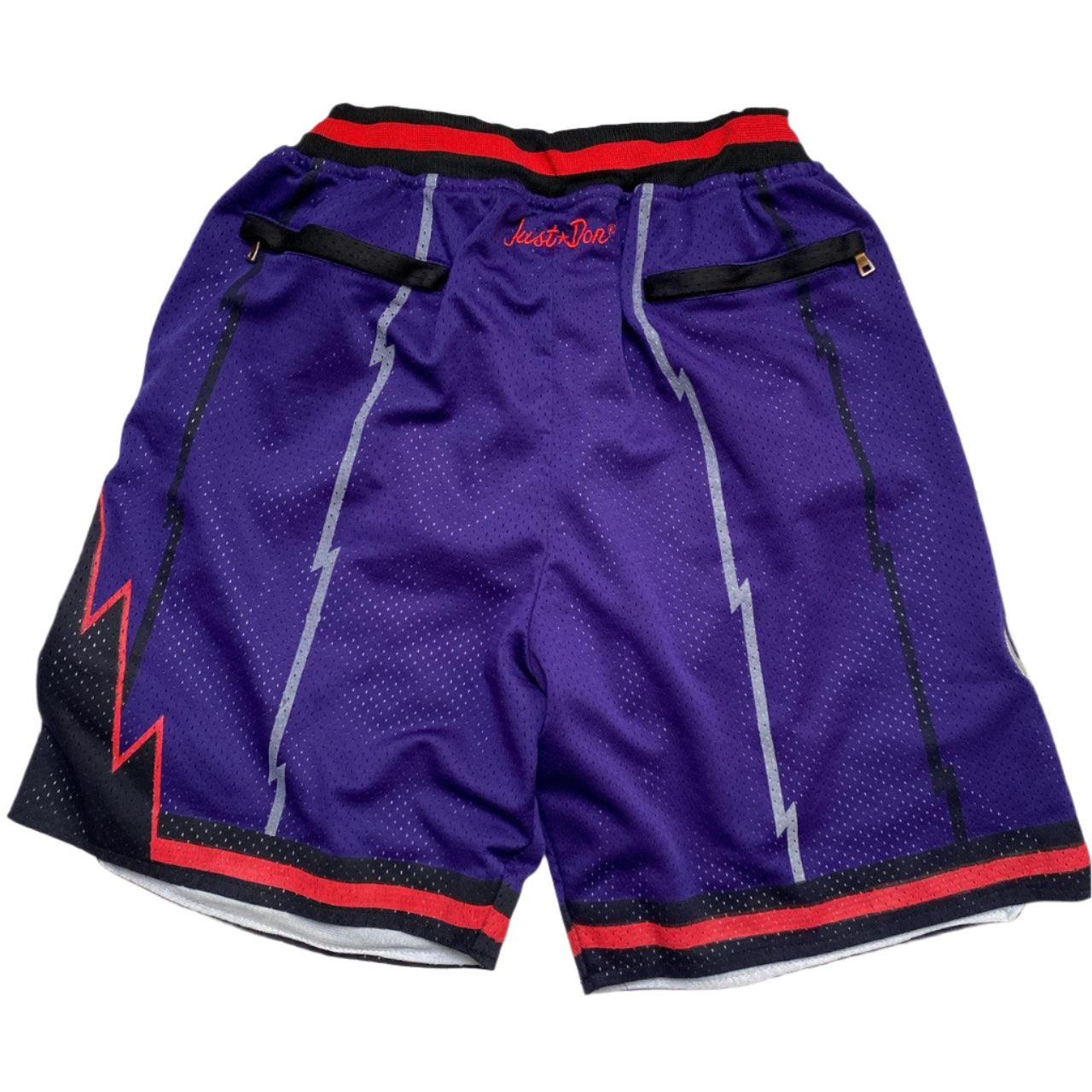 Just Don Toronto Raptors Basketball NBA Shorts Purple and Red (L)