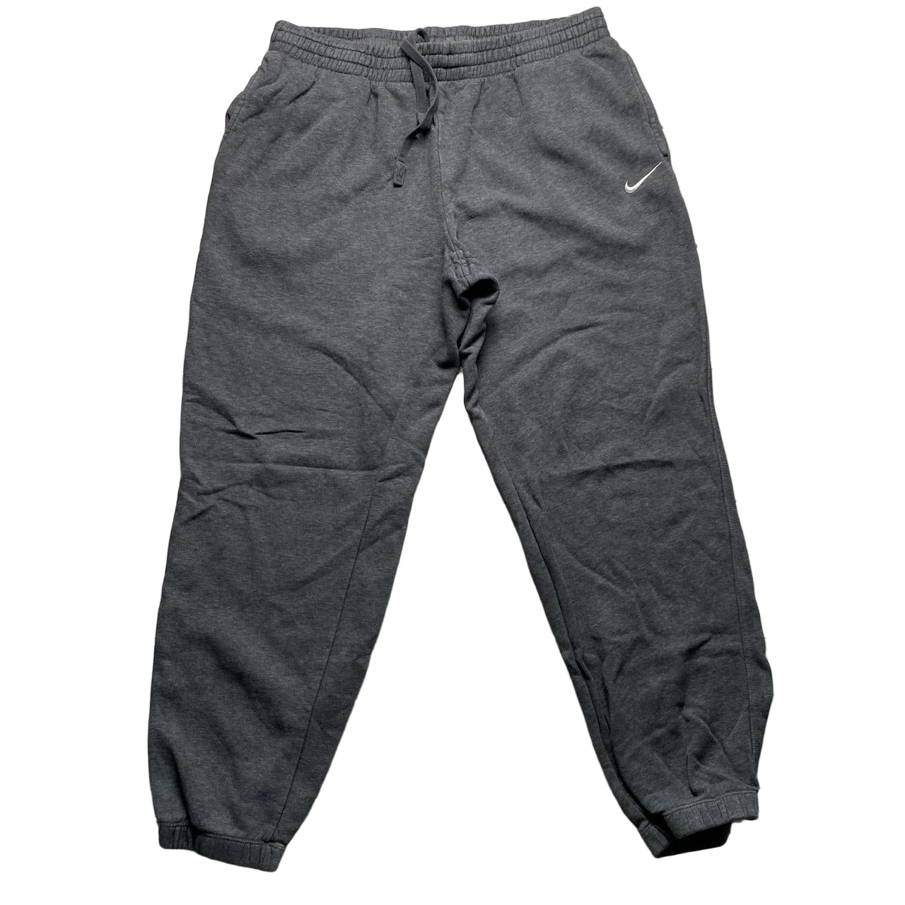 Nike Baggy Grey and White Swoosh Joggers (XL)